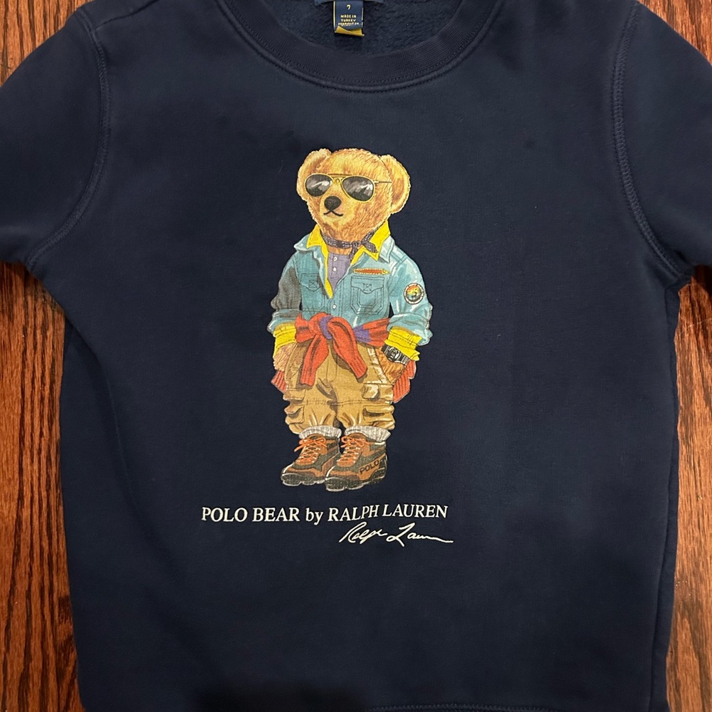 Polo by Ralph Lauren Kids Navy Sweatshirt with Bear Design